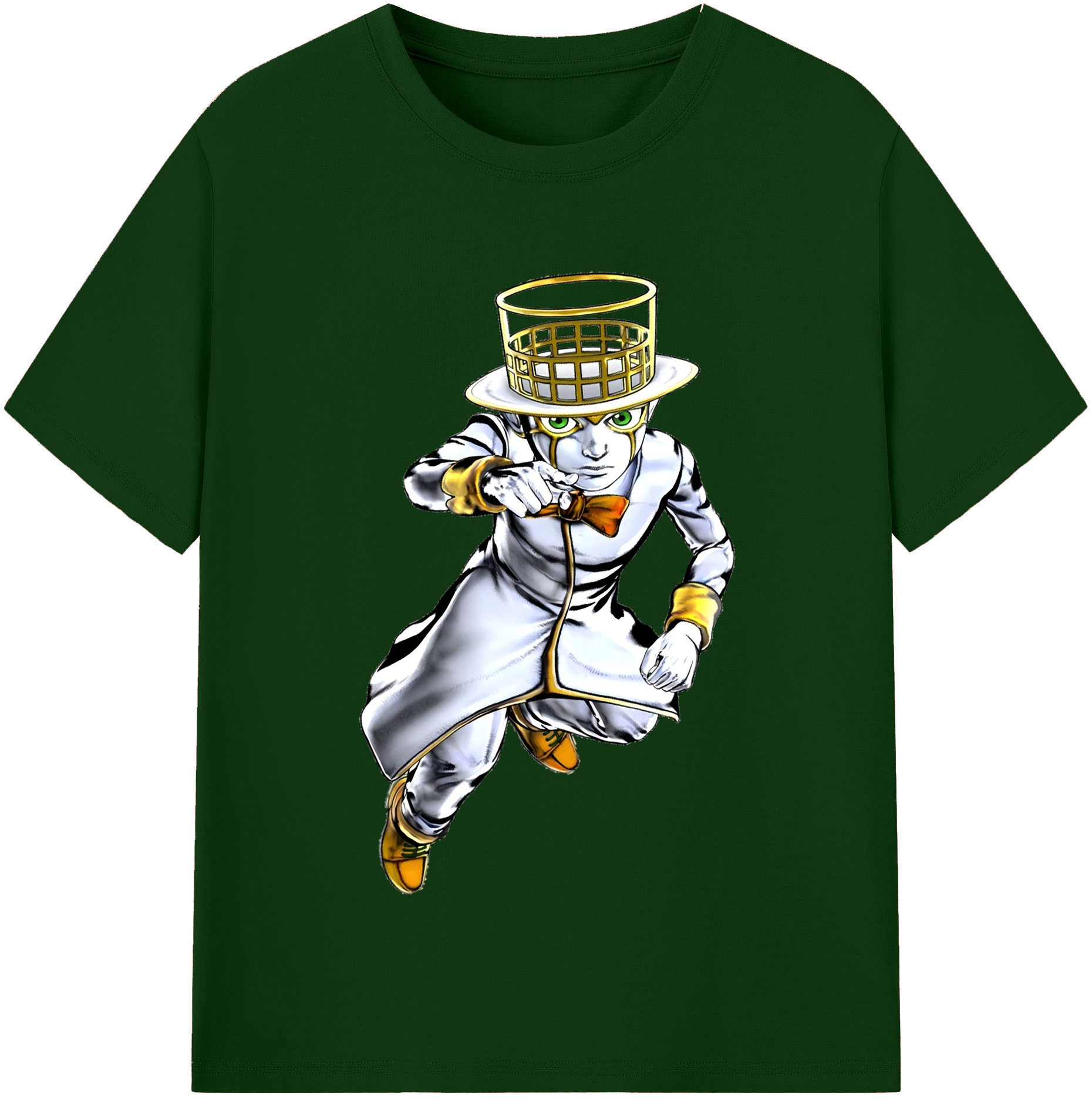 （画像用） ジョジョの奇妙な冒険 岸辺 露伴（きしべ ろはん） JoJo's Bizarre Adventure Rohan Kishibe 綿100％半袖Tシャツ（フロントプリント）